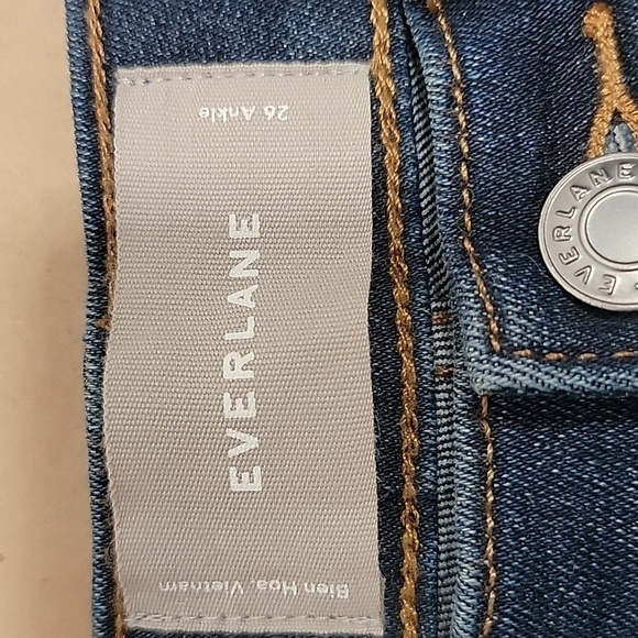 Everlane, Size 26. Ankle, Mid Rise Jeans, Dark Wash, GUC - Picture 2 of 12